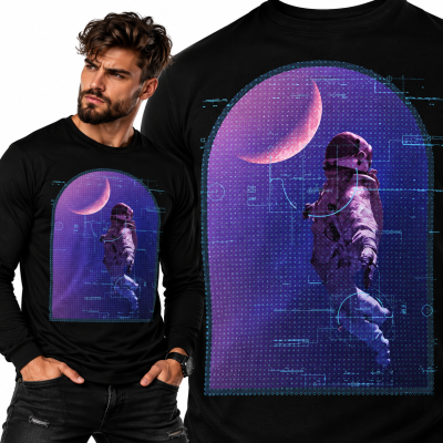 LONGSLEEVE ŚMIESZNY ASTRONAUT GLITCH